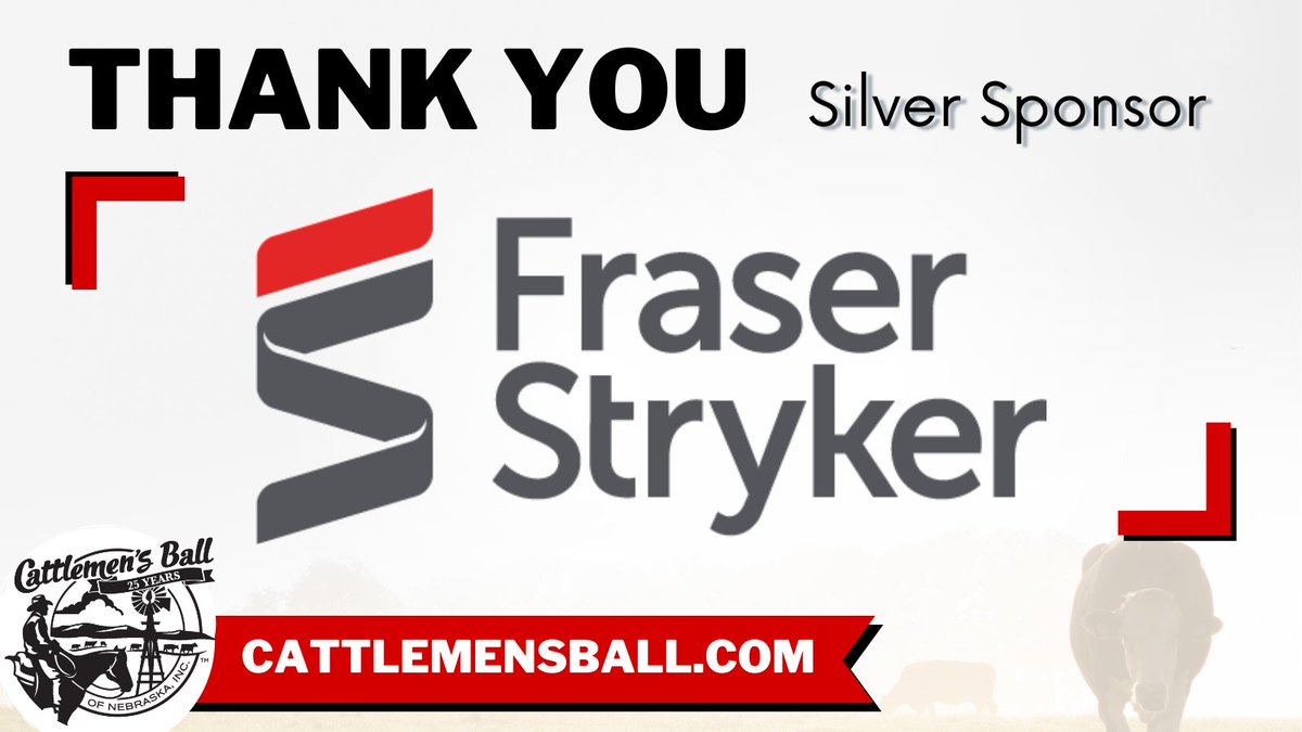 CattlemensBall's tweet photo. A huge thank you to @FraserStryker for being a Silver level sponsor. Fraser Stryker is sponsoring the bar! 

#2023CattlemensBall #FraserStryker  #cattlemensball https://t.co/7Pf3ktN6Jq