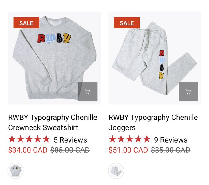 RWBY Typography Chenille Joggers