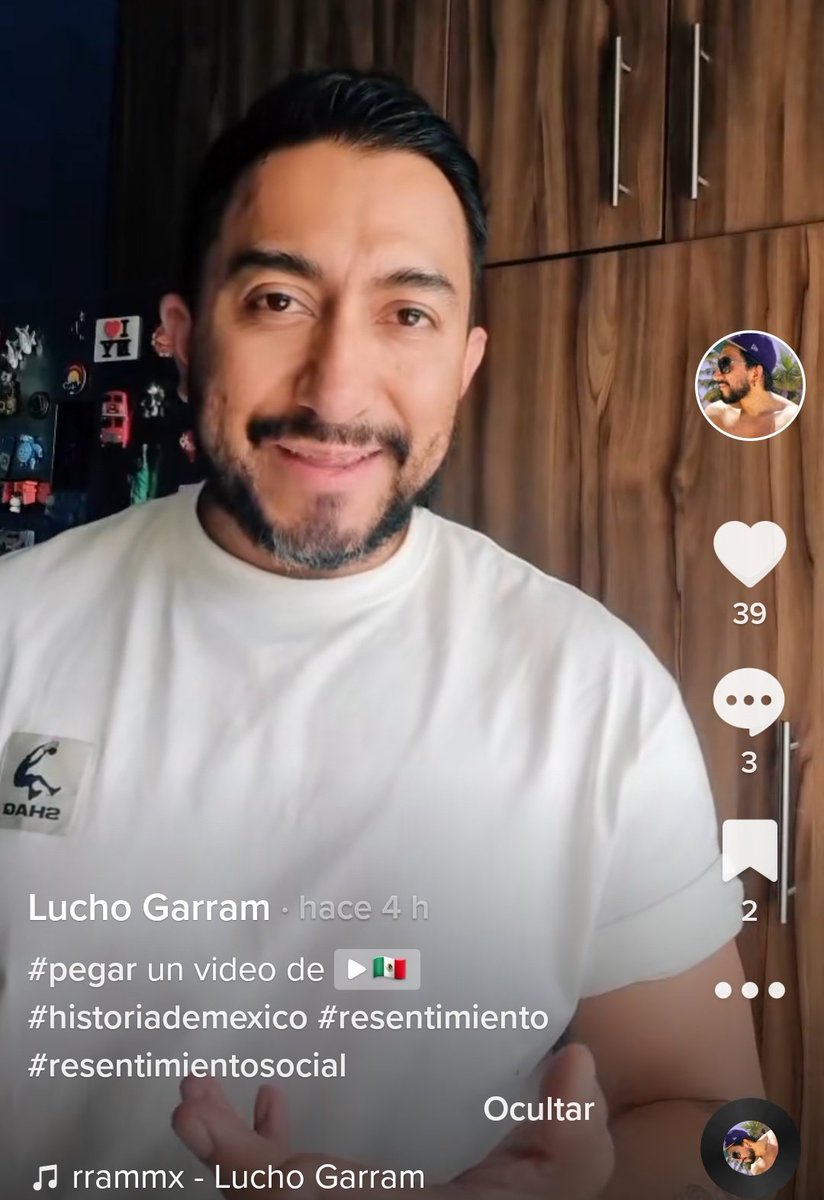 LuchoGarram's tweet photo. Hice un tiktok hablando de la historia errónea de México y como se usa pal discurso manipulador de odio; le puse 3 hashtags nomás: #historiademexico #resentimiento #resentimientosocial y QUÉ CREEN?! Solito llegó un chairo... https://t.co/MHE7a39E9Y