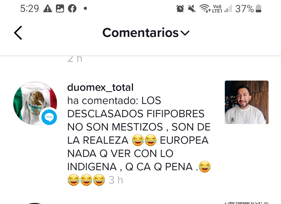 LuchoGarram's tweet photo. Hice un tiktok hablando de la historia errónea de México y como se usa pal discurso manipulador de odio; le puse 3 hashtags nomás: #historiademexico #resentimiento #resentimientosocial y QUÉ CREEN?! Solito llegó un chairo... https://t.co/MHE7a39E9Y