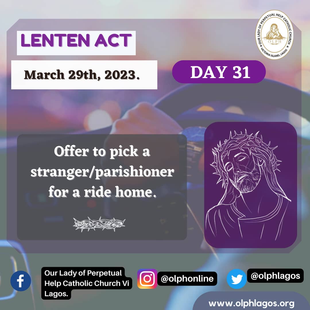olphlagos's tweet photo. Never worry about numbers. Help one person at a time and always start with the person nearest you” - St Teresa of Calcutta
#Lentenact #lent2023 #Catholic #olphvilagos #abstenance #Catholicpractice https://t.co/MEJm8FQRyZ