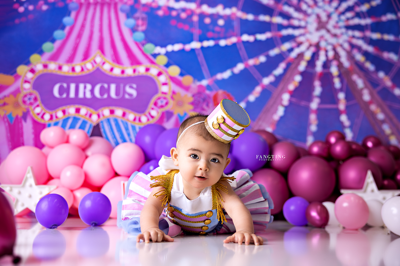 HazySkiesDesign's tweet photo. It's showtime! With this eye-catching circus backdrop, you'll be the ringmaster of your cake smash photoshoot! 
Featured backdrop: Circus Tent (Pink)
https://t.co/3buTRefedn

Photo by Fangting Photography 

#hsdbackdrops #photographybackdrops #photobackgrounds #eventbackdrops https://t.co/dnIFdv2jBL