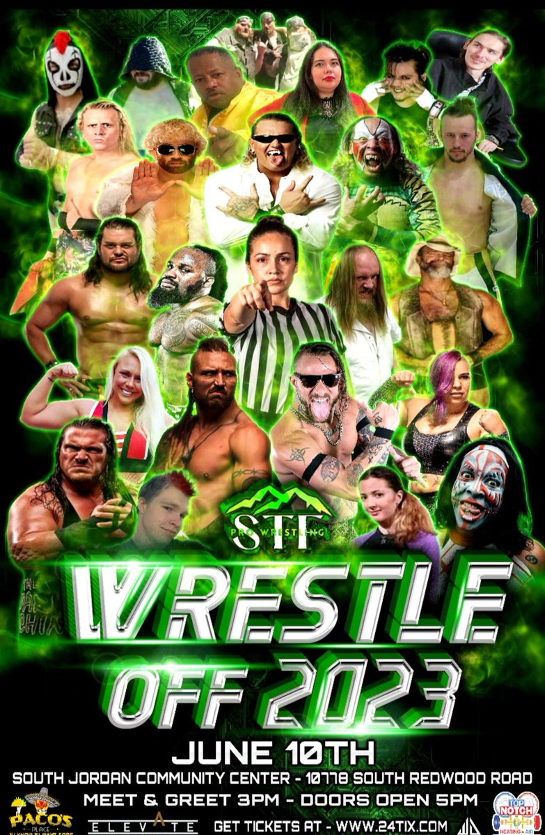 Our updated Wrestle Off poster includes Rhino @TerryGerin and @holidead that already features @gangrel13 @FultonWorld @martincasaus @ChupyChupy @GrimmLilith @princessdwish @TombstoneJesus @randywentworth7 @STrillmonger @MirandaGordy @NoelleSummit