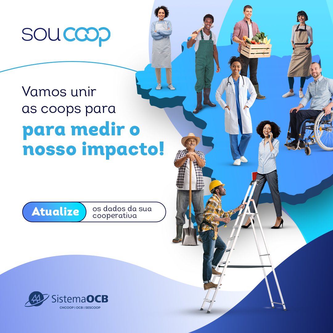 sistemaOCB's tweet image. Chegou a hora de juntar todas as coops para medir o tamanho do nosso movimento. O SouCoop é a nossa ferramenta, saiba como utilizá-la: o processo é simples, rápido e 100% on-line: basta acessar o SouCoop e atualizar os dados da sua coop até o dia 16 de junho.
