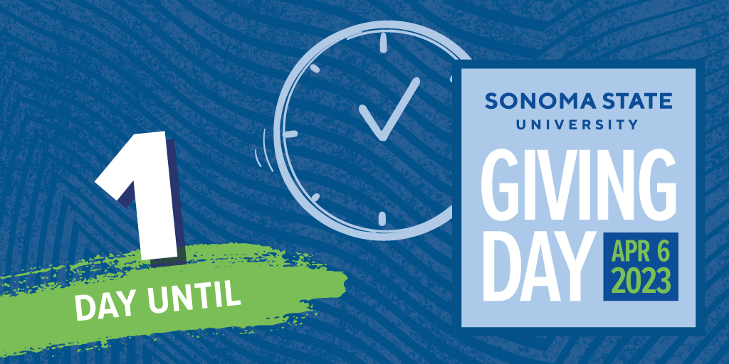 ssu_hssa's tweet photo. #SonomaState #GivingDay is TOMORROW! On April 6, you have the opportunity to make a difference in the lives of #SSU students by donating to the School of Social Sciences Advancement Fund. Your donation makes a difference! https://t.co/0TAfR1TIhS