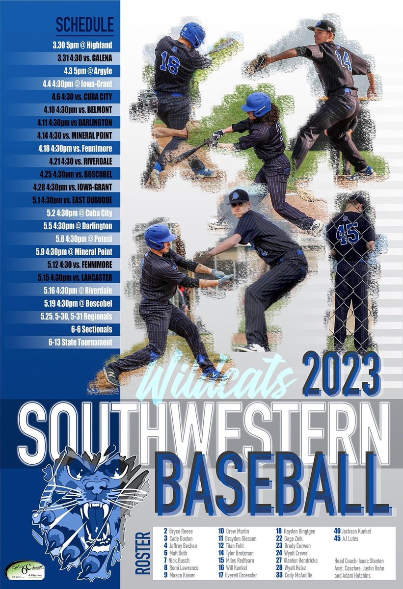 CoachManeman's tweet photo. Southwestern Schedule Drop! 
Opening Day is Thursday with the Home Opener on Friday vs. Galena. 

Look below to hear about the 2023 Southwestern Wildcats from the man himself Isaac K Stanton. 

@SW_WildcatsBSBL

https://t.co/X73hEpsFg4 https://t.co/iqGO2bxfVk