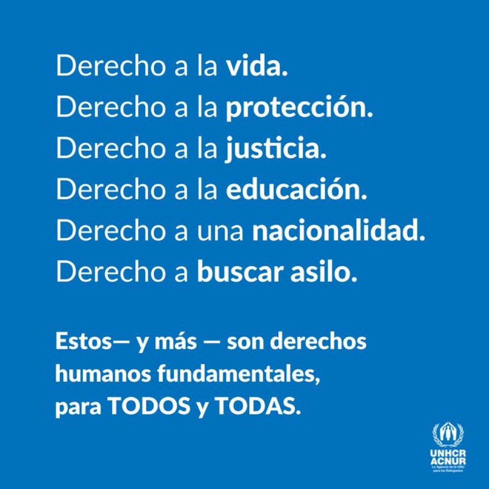 AcnurMexico's tweet photo. Los derechos de las personas refugiadas son derechos humanos. https://t.co/nvQpmr4ej0