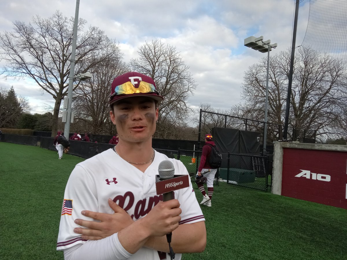 1495Sports's tweet photo. Stoked to be able to have coverage from the @FordhamBaseball
game VS Hartford and s/o and thanks to Zach Selinger and Sebastian Mexico for chatting with us today
#fordhamuniversity #gorams #fordhambaseball https://t.co/YU6BPS6eLX