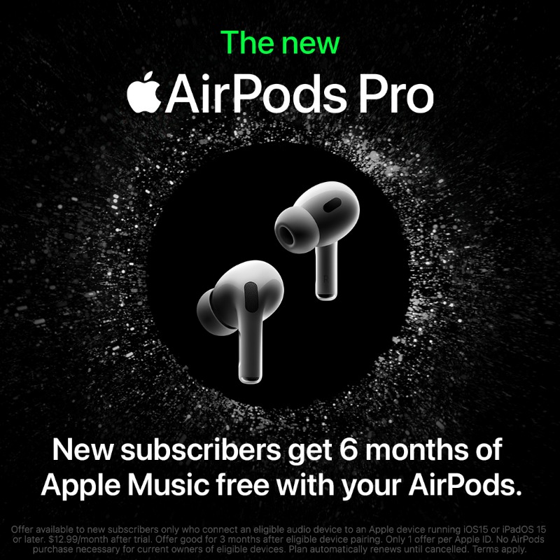 Apple on X The new AirPods Pro. Up to 2x more Active Noise Cancellation than the previous generation. X