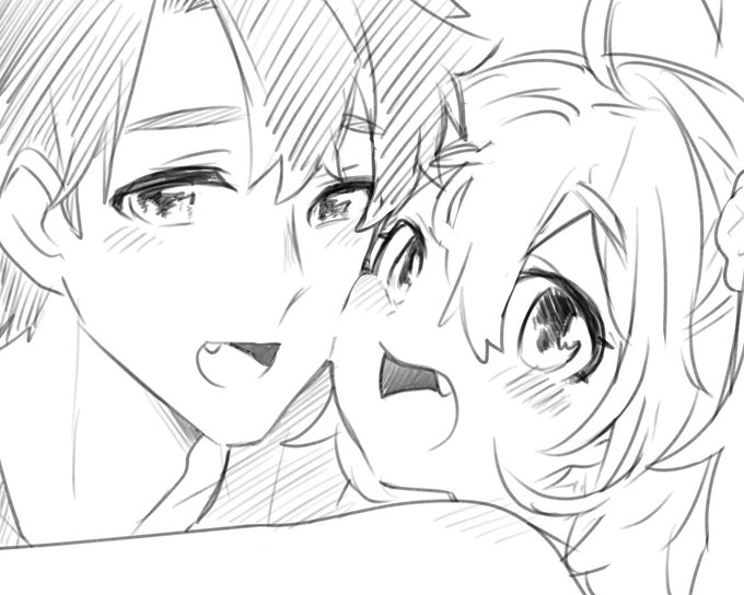 細いペンで描くと、いい感じに見えるけど細いペンで描いている時はハイパーストレスたまるので太いペンでざっかざか描いてる時が一番楽しいねっていうらくがきのぐだ♂ぐだ♀ 