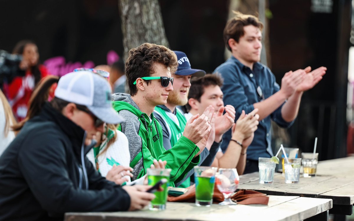 MeanGreenSports's tweet photo. Mean Green faithful showing out at @eastsidedenton! 🟢🦅

#GMG x #NIT2023 https://t.co/ZlgOaCC2tC
