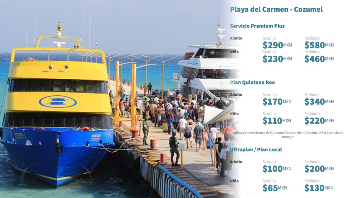 #ULTRAMAR INCREMENTA PRECIOS ANTE INICIO DE TEMPORADA VACACIONAL

El aumento tomo lugar desde el lunes 27 de marzo con un 16% en el costo del boleto para viajar de #PlayaDelCarmen a #Cozumel y viceversa.

Infórmate aquí: bit.ly/3ns3xf5

#PulsoSur #ElCanalDeLaCapital