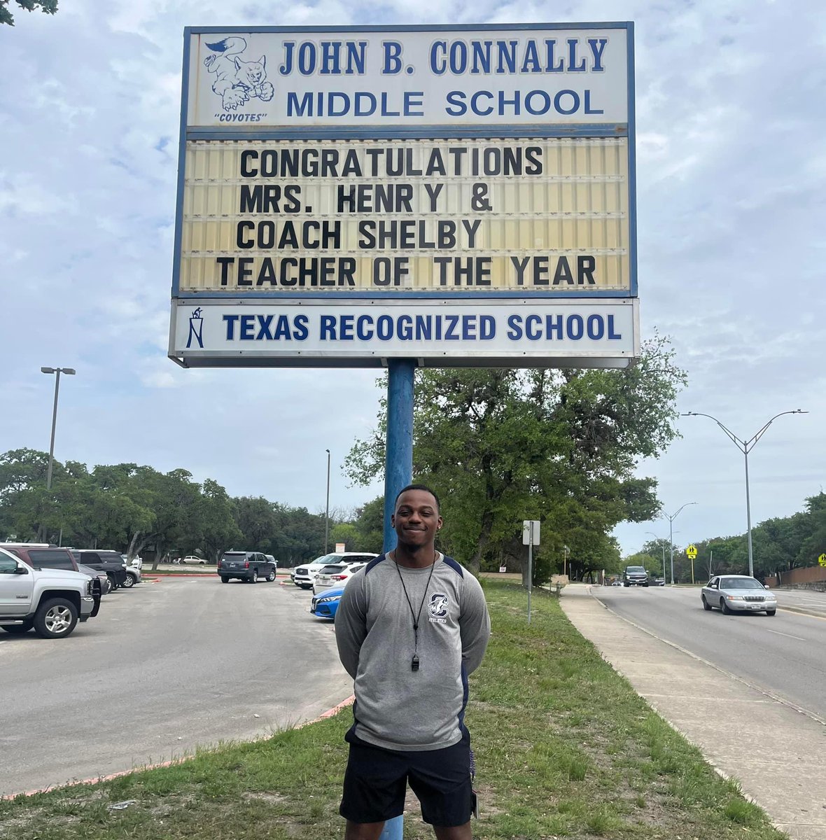 Much deserved! Congratulations Coach Shelby, SHARP mentality! Truly a blessing to have you teaching and coaching our students! <a href="/NISDConnally/">Connally Coyotes</a>