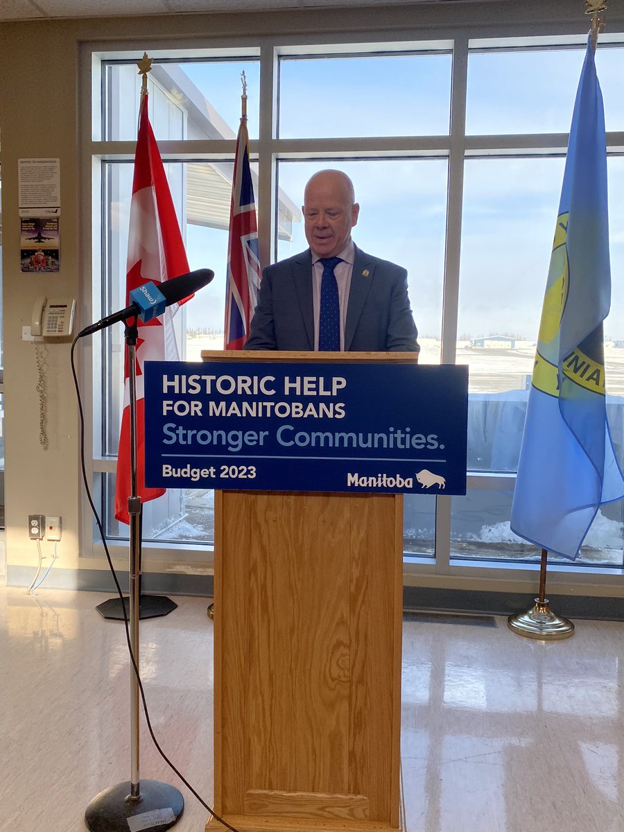 MinGregNesbitt's tweet photo. I was honoured to be in Thompson with @MinPiwniuk to announce that our government is investing more than $420 million in vital transportation routes &amp; infrastructure over the next five years that will strengthen Manitoba’s northern communities. https://t.co/hmmvmKqtgY
