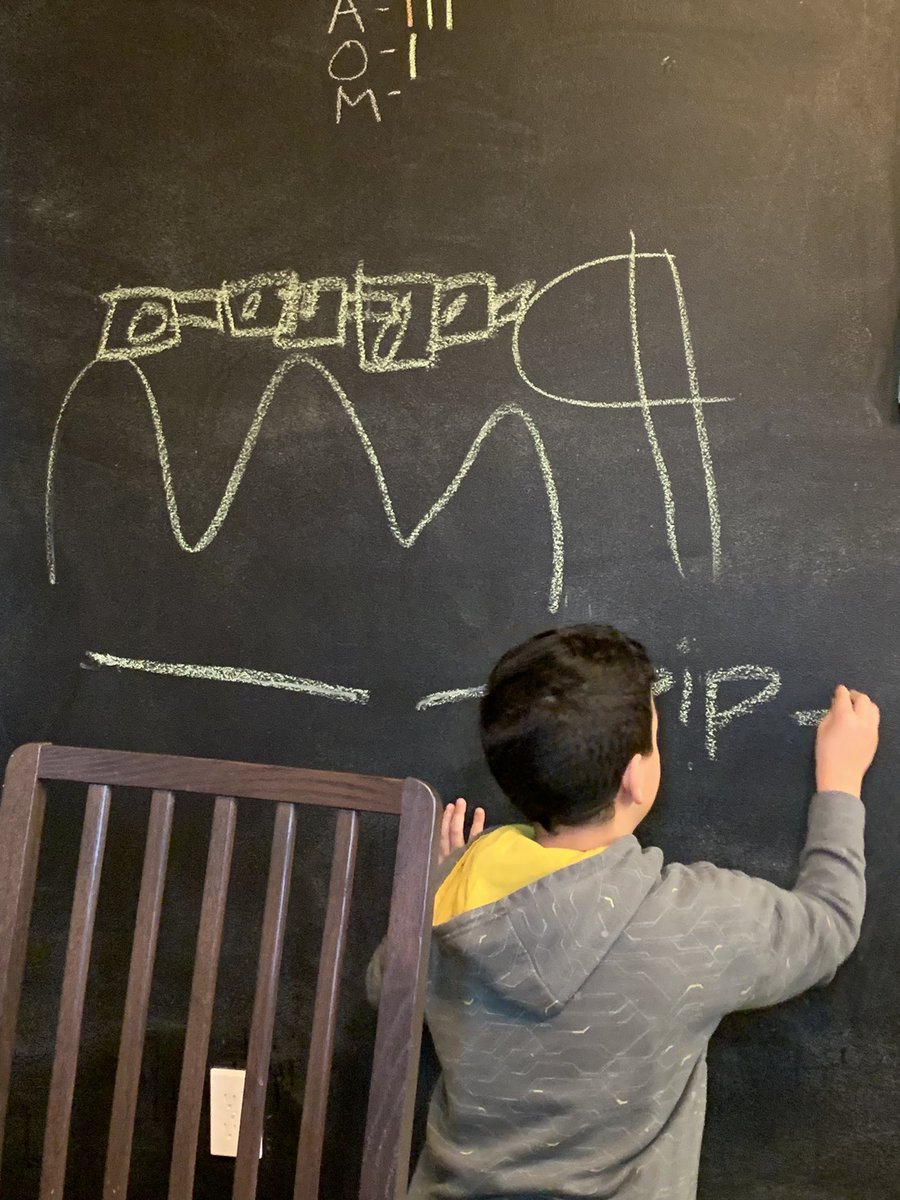 mrs_samfrye's tweet photo. Monroe has the best teachers on the 🌎!  Our dinner entertainment tonight was math with Milo and a lesson on 5 paragraph essay with the 5th graders 💙🤩 https://t.co/RkEAaUWLWu