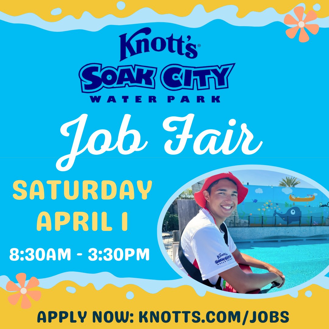 knotts's tweet image. Looking for a fun job? Join our team! 🎢 Knott’s Berry Farm will be hosting a job fair on Saturday, April 1, from 8:30 a.m. to 3:30 p.m. at the Knott's Employment Center - bit.ly/3LZvB3C