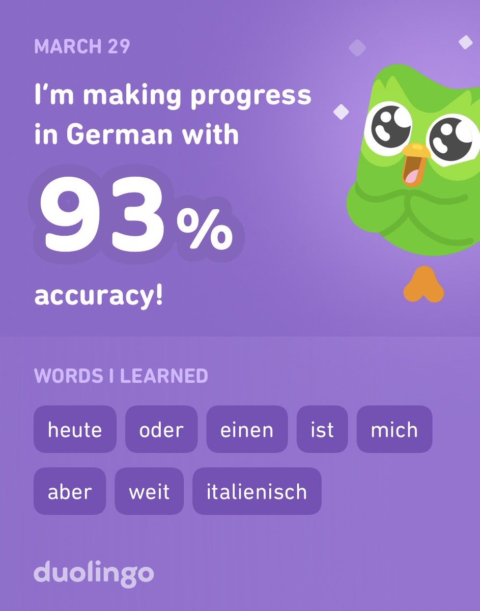 I’m learning German on Duolingo! It’s free, fun, and effective. some of the phrases I’ve had to learn, have been hilarious, I will share shortly