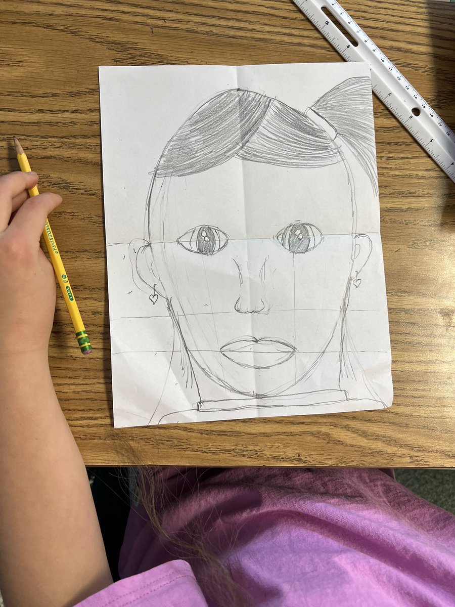 OwensOgres's tweet image. So thankful for Mrs. Cope, a former art teacher and principal extraordinaire, for coming in and teaching us the proportions for drawing people! We learned so much. 😀 #learningshouldbefun