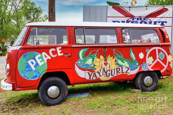VW Bus Colorful Sign bit.ly/40N4Ljn #Volkswagon #bus #advertisment #clothingshop #Texas #Austincounty #art #photo #colorful #AYearforArt #quirky #wallart #buyart #roundtop