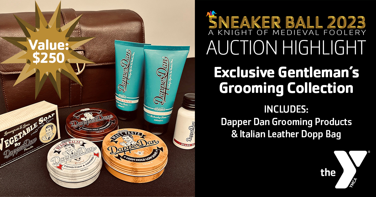 The Sneaker Ball 2023 Silent Auction is LIVE! Check out this item up for bids: EXCLUSIVE GENTLEMAN'S GROOMING COLLECTION. From The Bearded Importer comes an exclusive collection of Dapper Dan grooming products and a stylish Italian leather dopp bag. bit.ly/SB-2023-Auction
