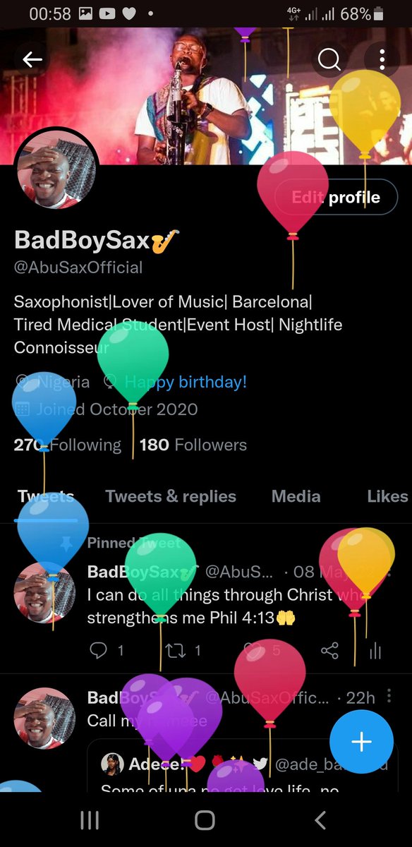 AbuSaxOfficial's tweet photo. I got balloons today😊...Happy Birthday To Me❤ https://t.co/izhbjPPVtt