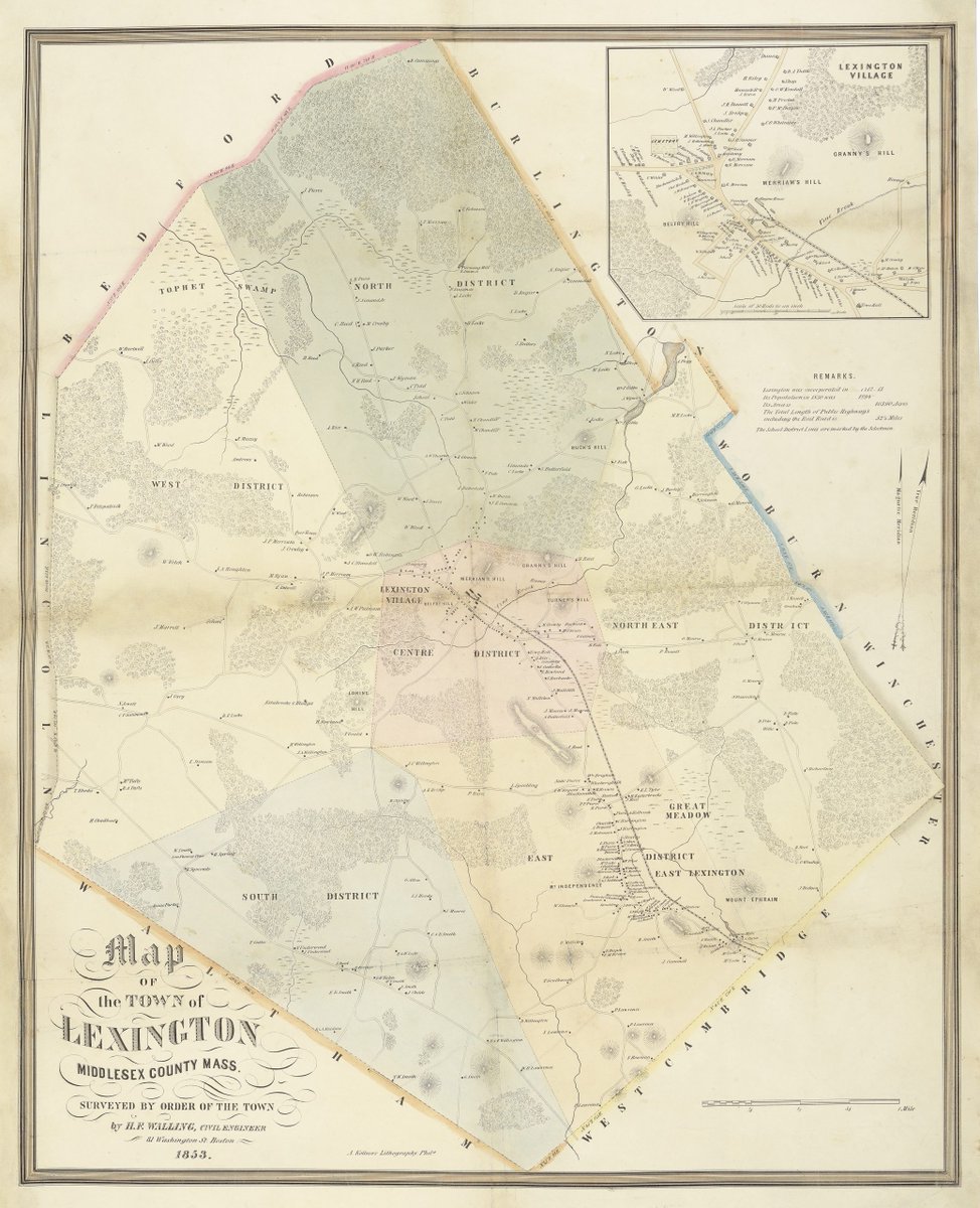 bostonraremaps's tweet photo. Rare 1853 plan of Lexington, Massachusetts by Henry F. Walling
#mapporn #cartography #maps #oldmaps #raremaps #HenryWalling #landownershipmap #LexingtonMassachusetts #wallmap https://t.co/6T7qHBOQQz