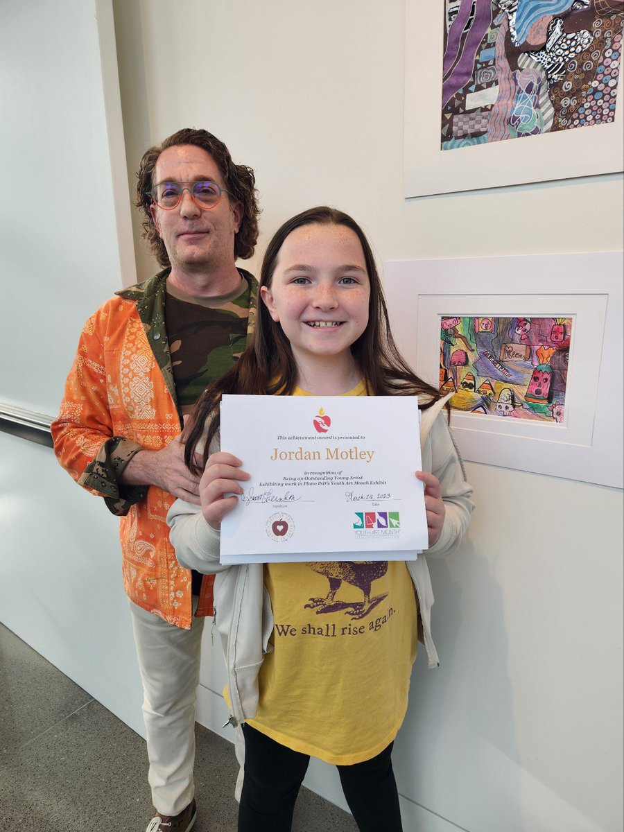 It's Plano ISD's Youth Art Month and so we would to send a huge shout out to Mr. Herndon. Thank you for all you do to encourage and inspire young artists. Harrington is lucky to have you!