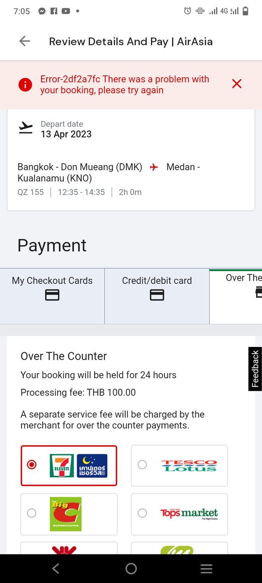 donald_Genki's tweet photo. @airasia please check what is going on for this problem, cannot make flight booking. For Website or Apps booking. Error keep prob up. https://t.co/cfTVhS0gi7