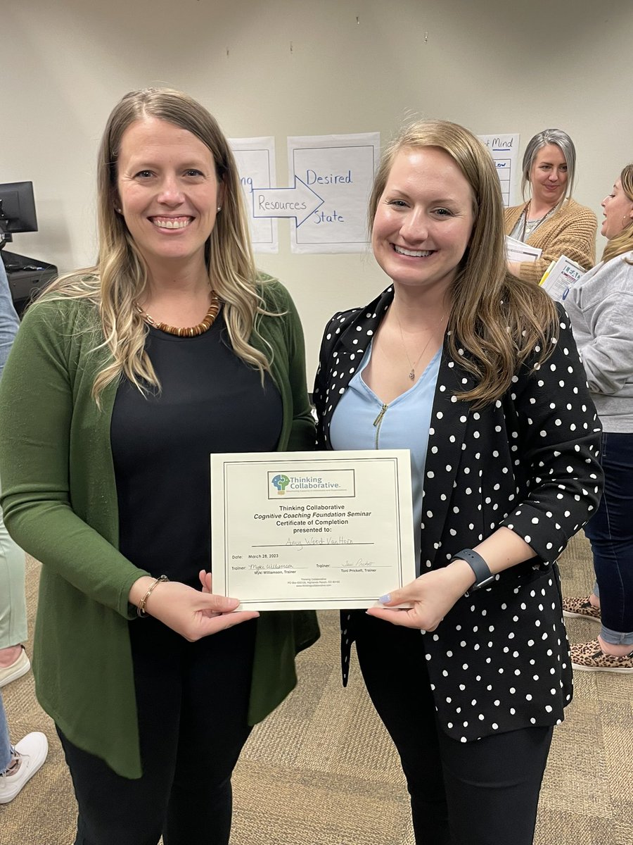 WoodAmyC's tweet photo. @TeamTerry2434 and I, along with many other talented educators and leaders, completed Cognitive Coaching today!  Lots of learning and growing! https://t.co/IlikiU7TJX