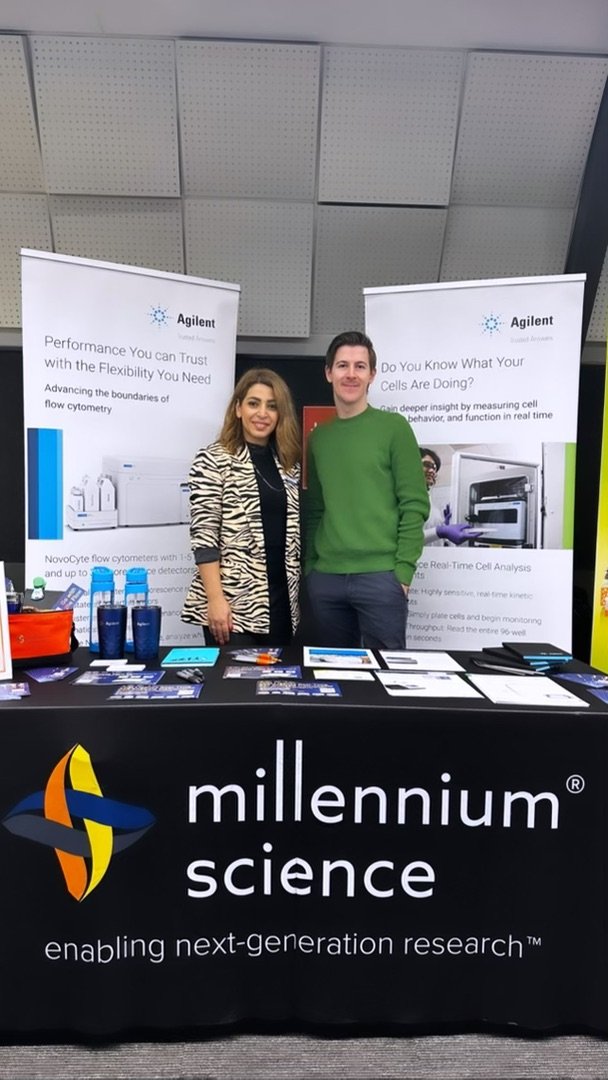 Today Saba &amp; Cam are at <a href="/LIMSLTU/">La Trobe Institute for Molecular Science</a> Imaging and FACS symposium. Come by our trade table and learn about the latest #CellAnalysis technologies from <a href="/Agilent/">Agilent Technologies</a> and enter our lucky draw! 🎁

@LIMSFellows #NovoCyte #FlowCytometry #xCELLigence #RTCA