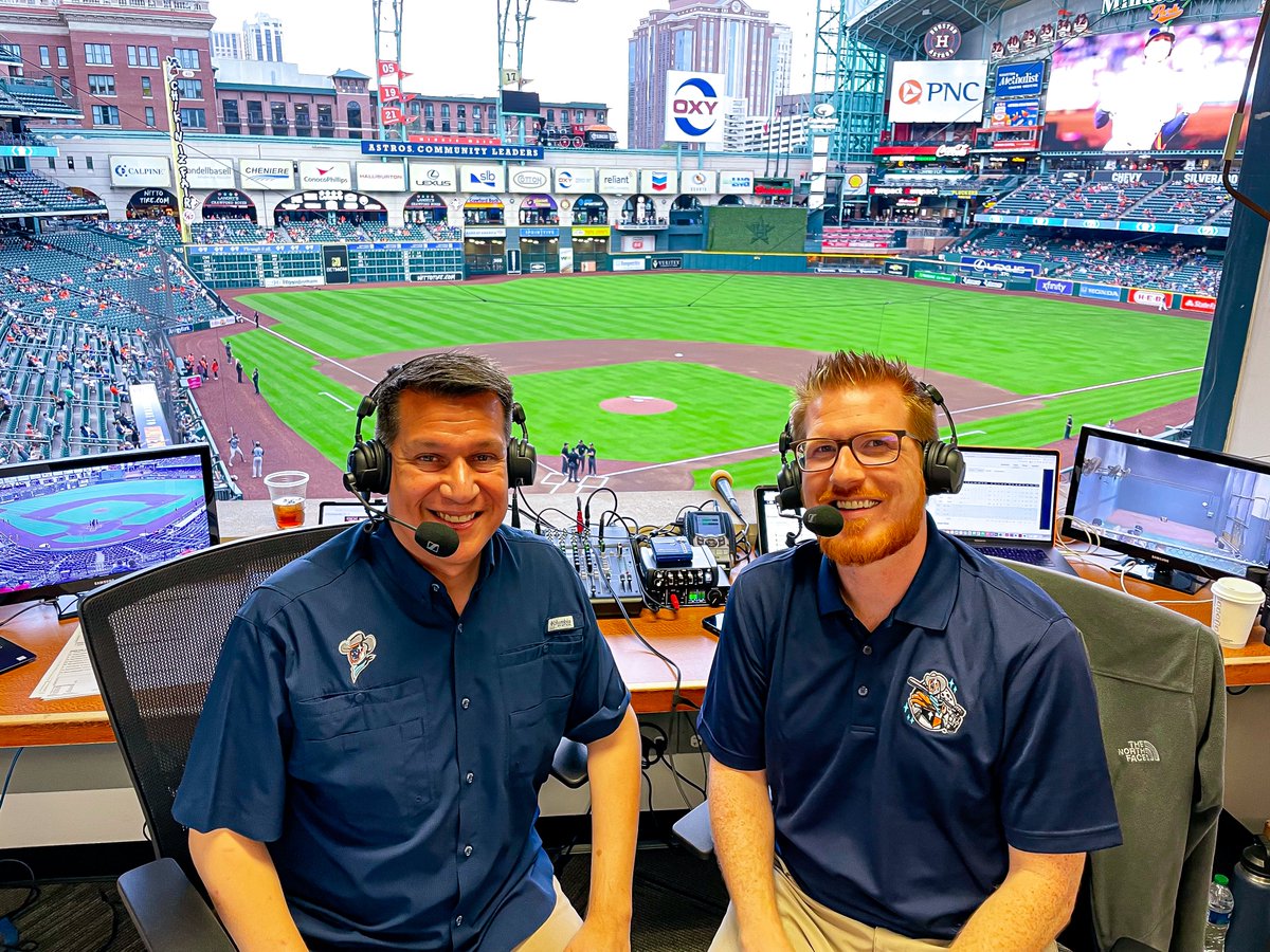 SLSpaceCowboys's tweet photo. We've got the call from Minute Maid Park tonight! Tune in and meet the 2023 broadcast team 📻

Listen live: https://t.co/2aAAtXetsz

@VisitSugarLand x #ReadyToRide https://t.co/m637qVoNXi