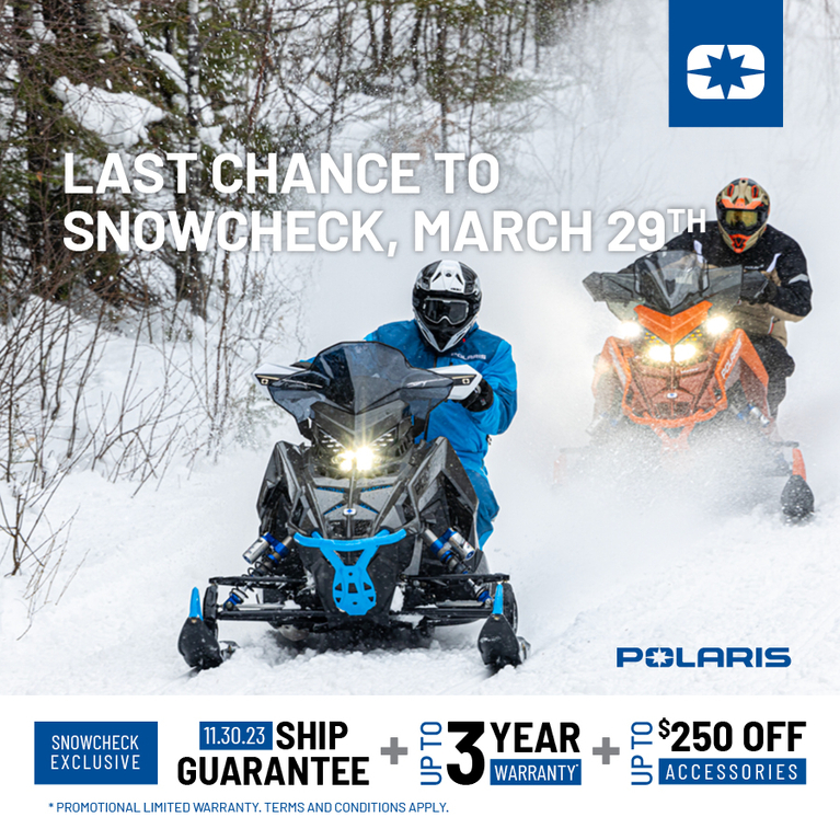 Extreme_PS's tweet image. TOMORROW, March 29th is the deadline
to SnowCheck your dream
sled! SnowChecking gives
you access to exclusive
models, factory customi-
zation, and up to a 3-year
warranty with ship date
guarantee. 
#Polarissnow #SnowCheck