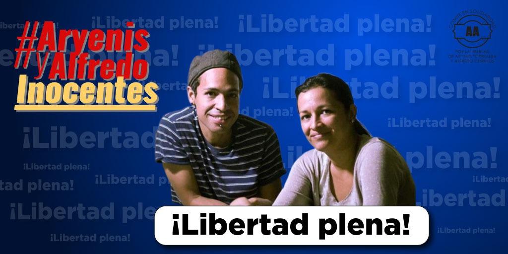 argelis_tlba89's tweet photo. Libres estaban y libres los queremos!! #AryenisYAlfredoInocentes no se pueden mantener encarcelados a quienes denunciaron la corrupción en PDVSA y hoy en día ha quedado demostrado quienes son los verdaderos culpables de la destrucción de la estatal petrolera https://t.co/iUIHzb6riv