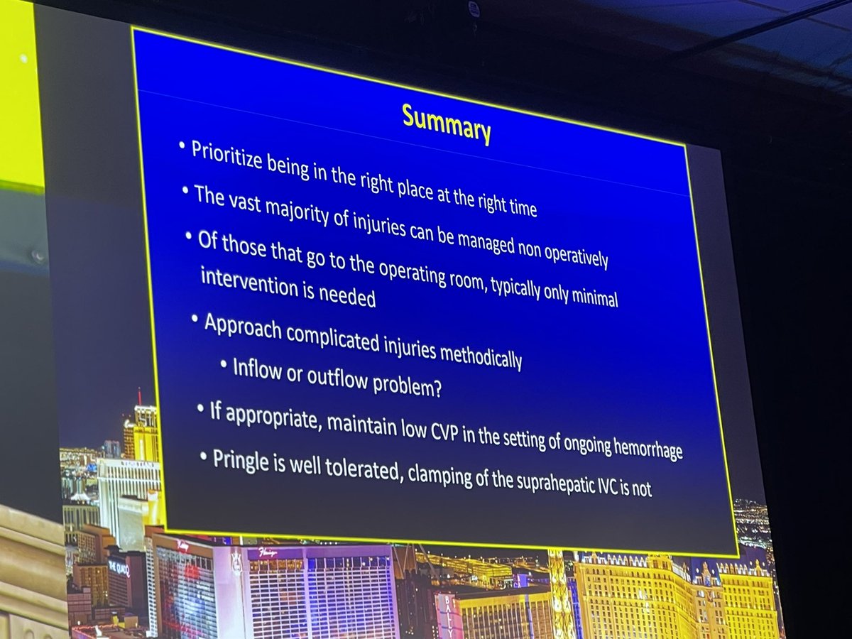 Dr Elizabeth Benjamin, Trauma Surgeon Director @GradyHealth describes the operative and non-operative management of complex liver injuries - she provides a great toolbox of vital tips and tricks at #TCCACS23