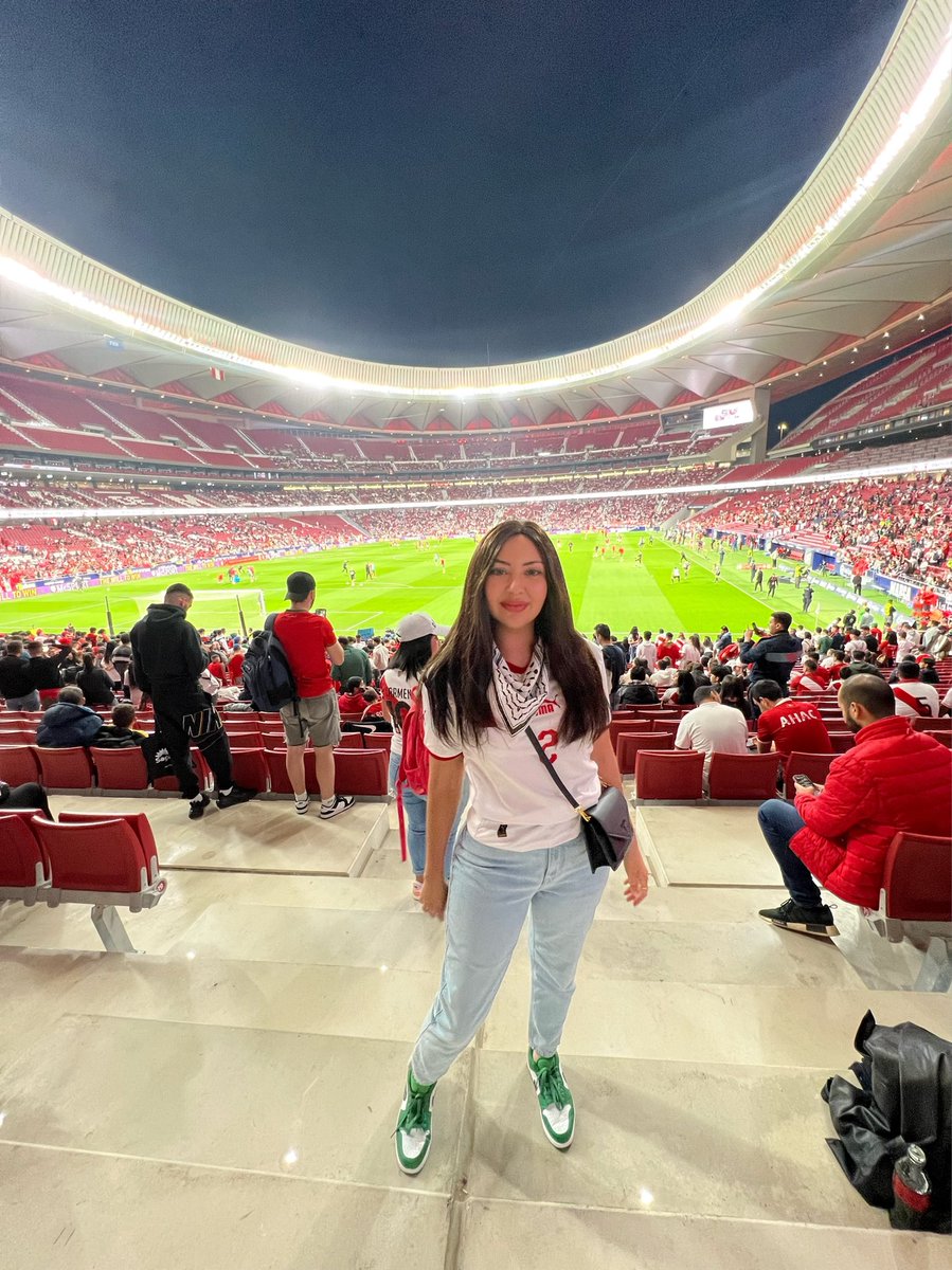 leylahamed's tweet photo. Watching my homeland’s team for the first time. 
Not the most exciting game, but what a great experience. Vibing 🇲🇦 https://t.co/dg690CIU7W