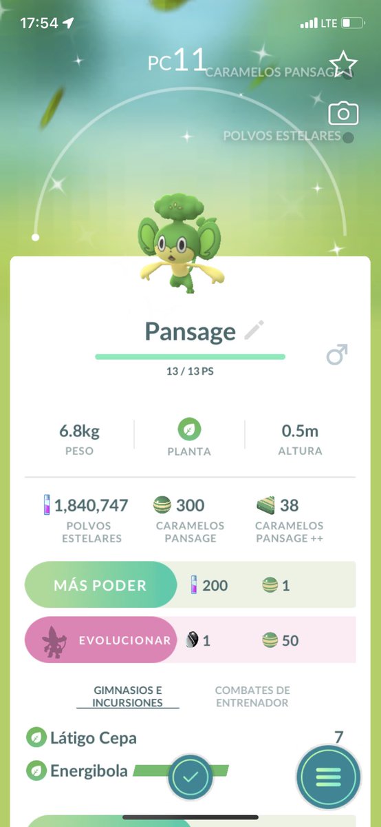 shinjispice's tweet image. Por fiiiiiiiiiin me salió uno de estos monitos 🐒🍃 #Pansage #PokemonGO