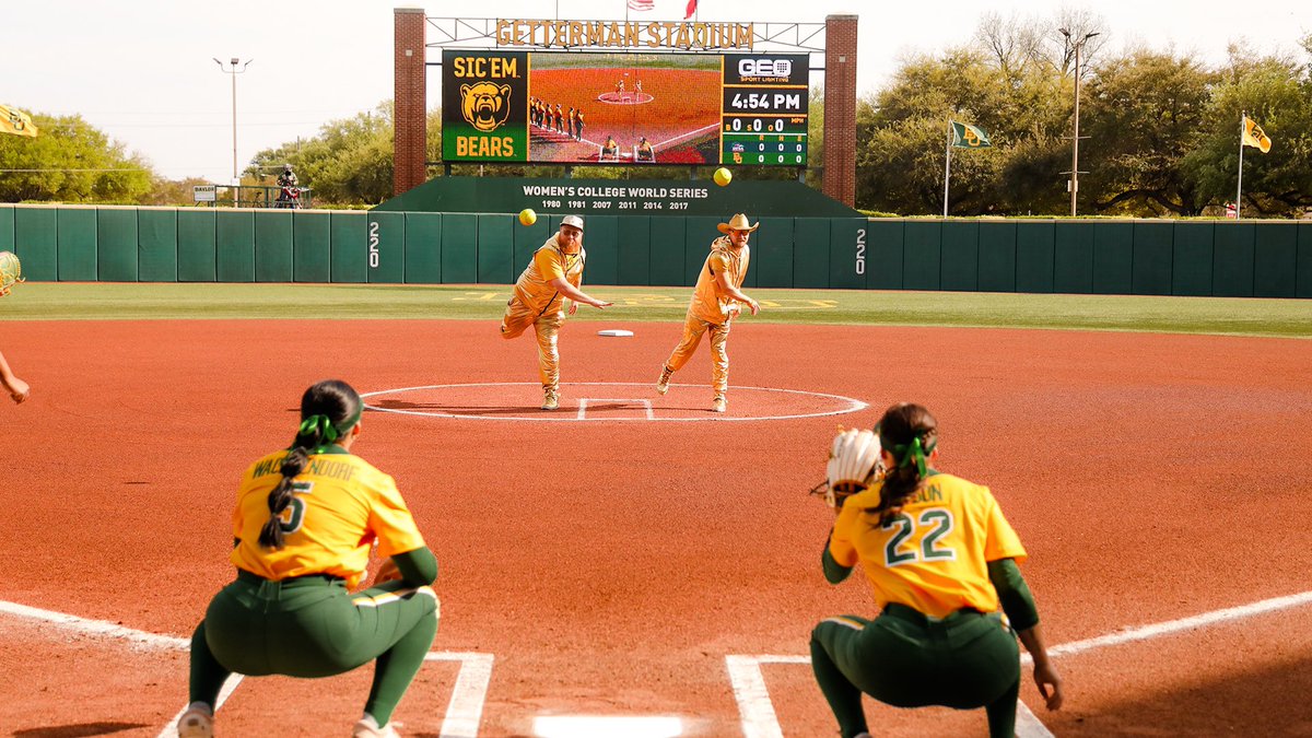 BaylorSoftball's tweet photo. See these guys in GOLD??? 

We want you at Getterman ALL WEEKEND LONG decked out in your best GOLD attire 🤩

#SicEm | @BUGoldGuys https://t.co/PA2Sf72ro8