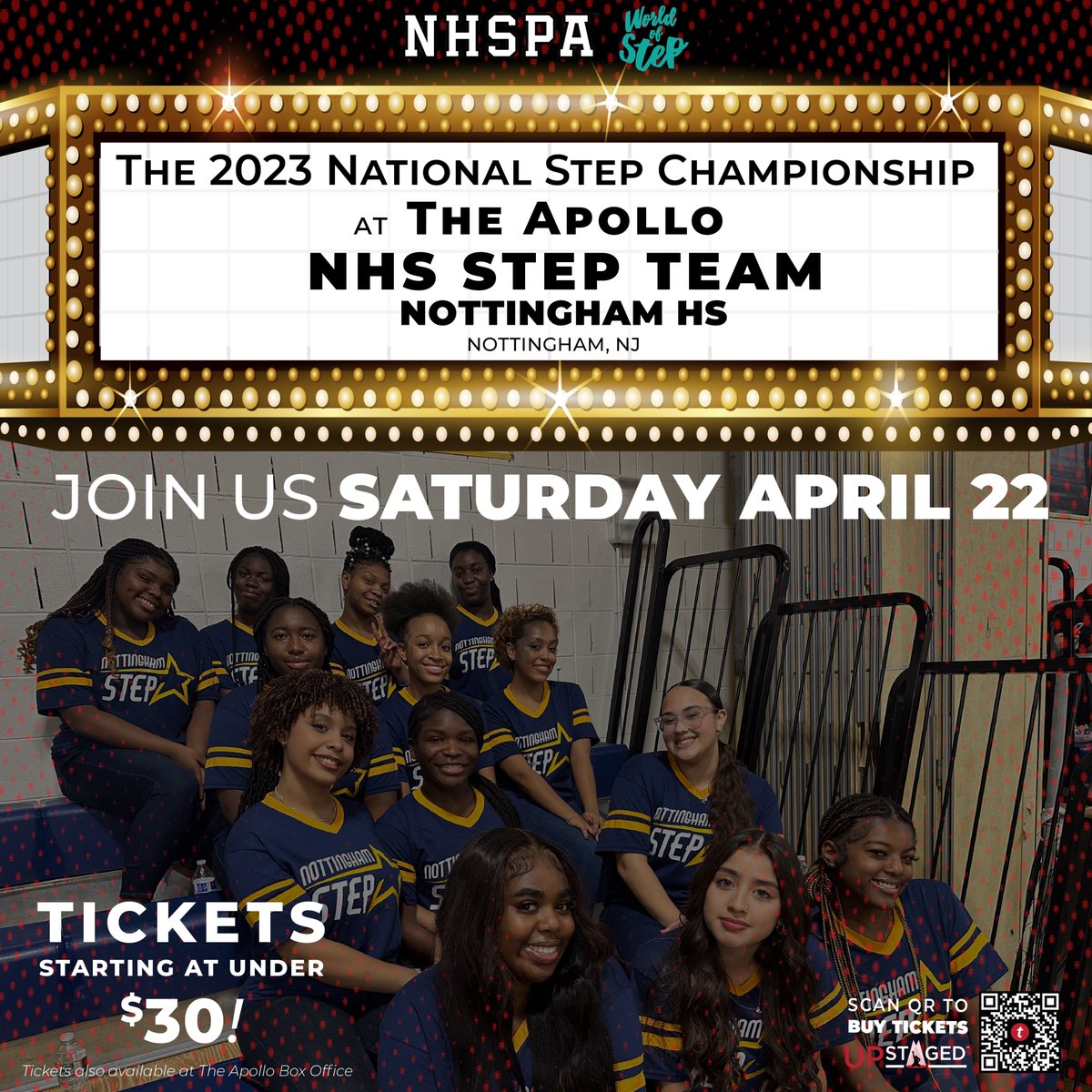 UpStagedNCPA's tweet photo. ANNOUNCING the winners in our online voted NHSPA step bracket! Officially SEMIFINALISTS, headed to the @ApolloTheater to battle it out LIVE! 
Join us APRIL 22 - NCPA/NHSPA x World of Step 
💥Tickets NOW available! 💥https://t.co/Bna5z5d1Zv https://t.co/UJsGhI8Nur