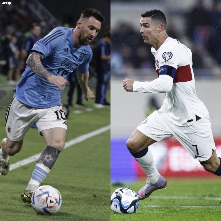 ➤ Los 2 marcaron en los 2 partidos que jugaron con su selección en esta fecha FIFA.
➤ Los 2 anotaron 4 goles en estas jornadas.
➤ Los 2 rompieron récords.
➤ Los 2 convirtieron de tiro libre.
➤ Los 2 tienen más de 100 goles con selección.

Gracias por tanto.

LOS MÁS GRANDES.