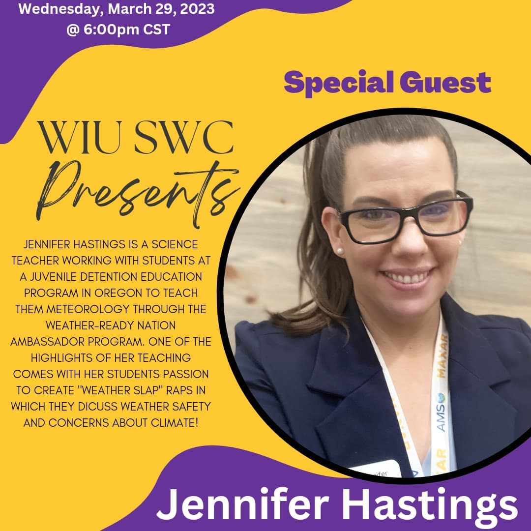 wiuswc's tweet photo. @WesternILUniv @Alt_ed_ology We have been very excited for this presentation for a while, and we are hoping you all can join us, regardless of your major!
Tomorrow @6pm in Tillman 311!
https://t.co/HR8W8YxtTX
#wiu #wiuams #wiuswc #nws https://t.co/js1LJOtoPA