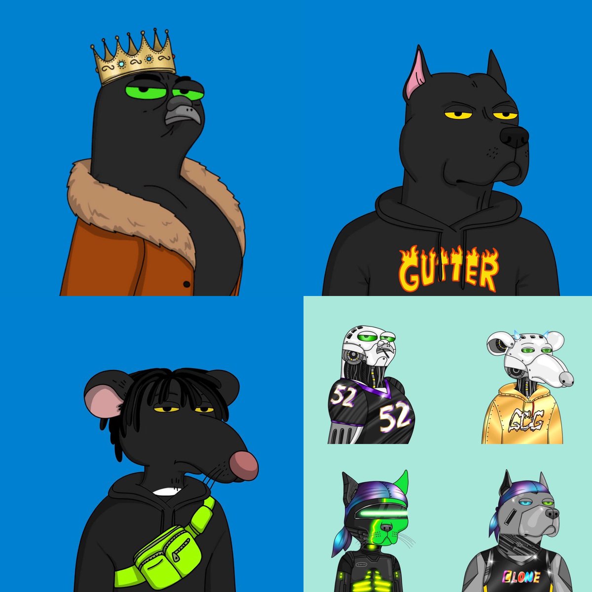 75% of my way to a nice OG SET… <a href="/GutterCatGang/">Gutter Cat Gang</a>  🔥🐕‍🦺🐦🐀
 
Cats, where you at? 👀🐈‍⬛🙀

#GangGang #fullsetfriday #threequarterstuesday