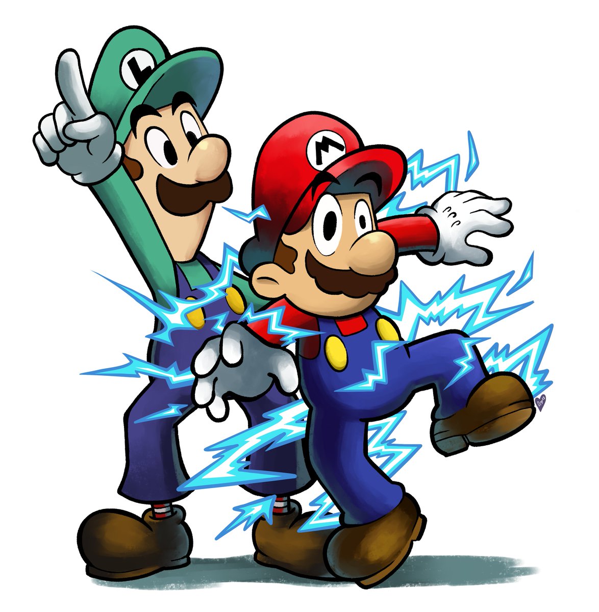 ルイージ ,マリオ 「Thunderrrrrrr! Luigi using the thunder t」|💜Domestic💜のイラスト