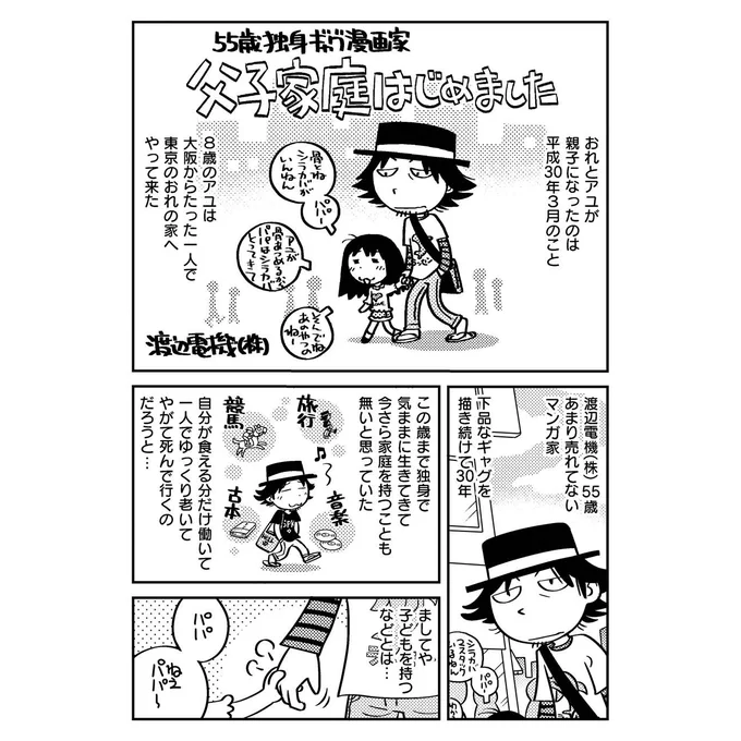 55歳独身漫画家が8歳女児の父親になった話 1/3 #父娘ぐらし #マンガが読めるハッシュタグ 