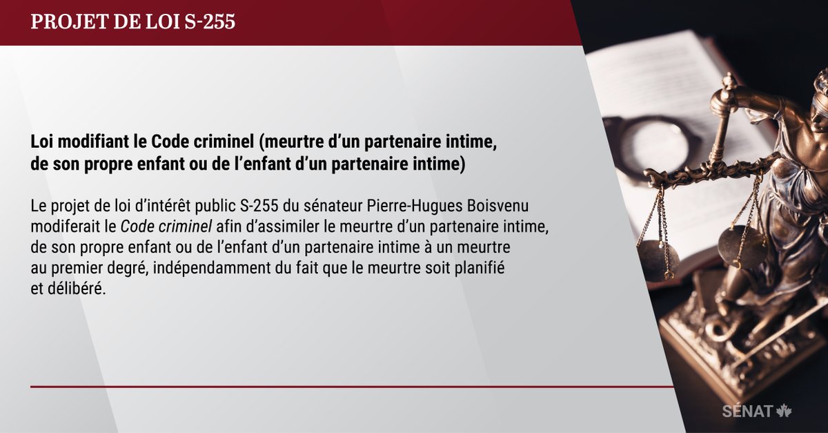 SenatCA's tweet photo. Les sénateurs discutent maintenant du projet de loi #S255 du @SenatBoisvenu à la deuxième lecture au Sénat : https://t.co/pg0HRCKlBL 
 
#SenCA #PolCan https://t.co/DmTa8m4kkM