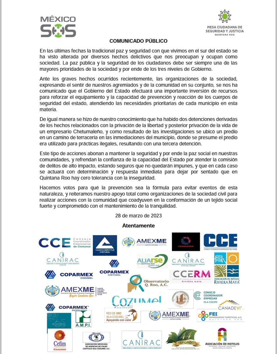 Unidos contra la inseguridad y delincuencia, somos más!