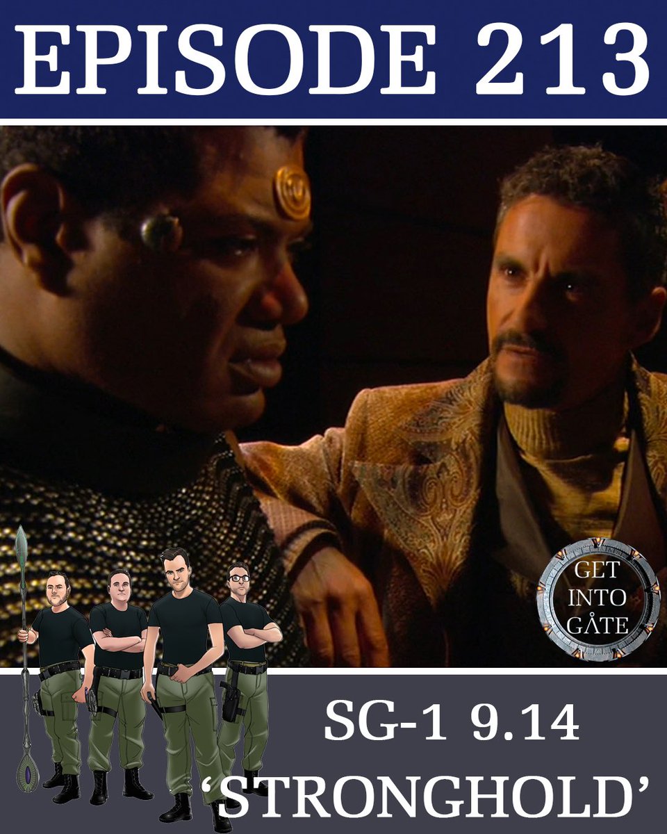 GetIntoGate's tweet photo. Teal’c Vs Brain Washing!
A comedy duo returns!
And which System Lord should adopt a puppy?
Episode 213 - let’s talk ‘Stronghold’
Download or stream NOW!
https://t.co/lkNQnhnFST
https://t.co/RPy0oj3Lct
#GetIntoGate #Stargate #SG1 https://t.co/qTvJ0mPSsK