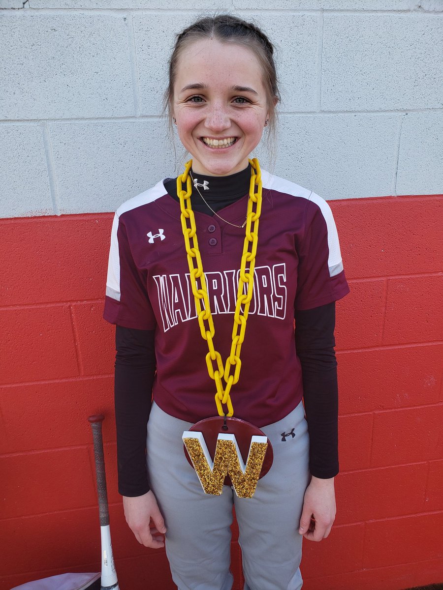 WarriorAthDir's tweet photo. 🥎Lady Warriors with a road win at St. Anne. Elizabeth Wittenborn grabs the POTG chain with 2 hits including a triple and 3 rbi. #WarriorPride https://t.co/QPRYpg6E7G