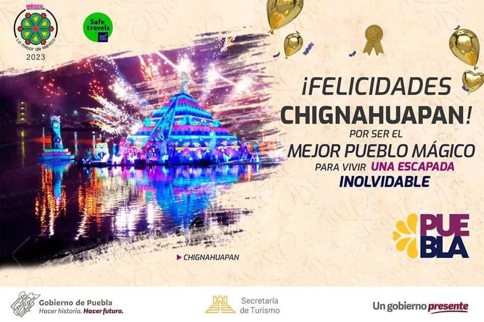 LorenzoRiveraN's tweet photo. Con enorme orgullo recibo a nombre de Chignahuapan el premio como “Mejor Pueblo Mágico para una escapada inolvidable” de la revista @mexdesconocido. Esto no sería posible sin el apoyo de @Gob_Puebla a través de @TurismoGobPue y el trabajo en equipo con  prestadores de servicios. https://t.co/iwte1oQQ41