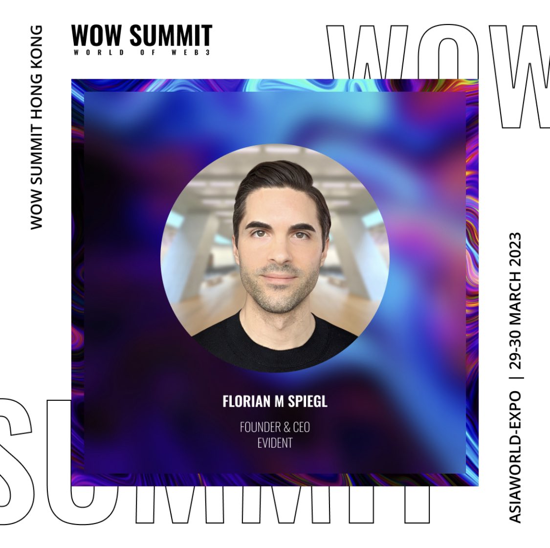 Exciting news! Our Founder <a href="/fmspiegl/">Florian M. Spiegl</a> will be speaking at the WOW Summit in Hong Kong🎤

<a href="/WOWsummitWorld/">WOW Summit</a> is a flagship #web3 event in the APAC region, bringing together over 5,000 attendees from the industry.

Florian will share his insights on #tokenization &amp; it's broader impact.