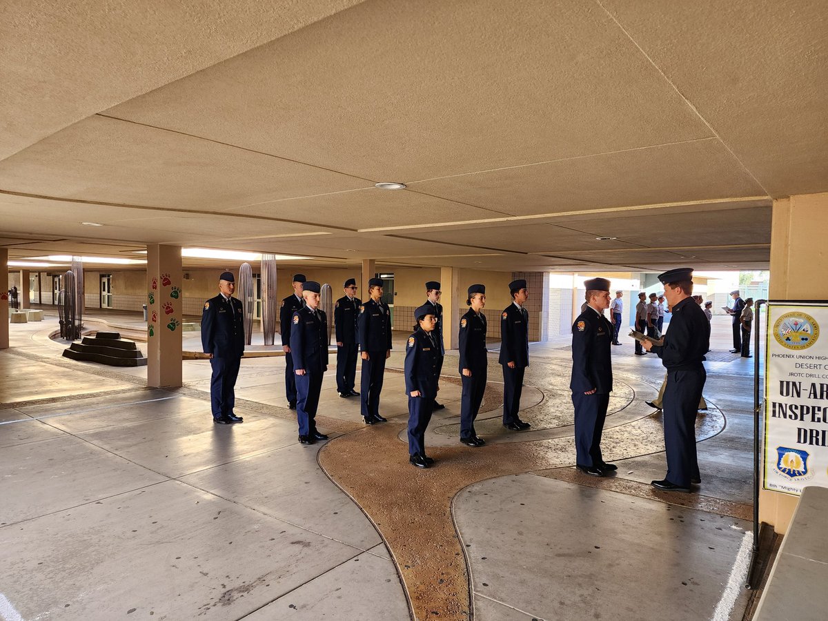 AZ951AFJROTC's tweet photo. On 25 March, #AZ951 #CampoVerde competed in the Desert Classic Drill Meet. We placed in 5 of the 6 events!
1st place in JV Color Guard &amp; Unarmed regulation drill
2nd place in Armed regulation drill &amp; Armed Inspection 
3rd place in Varsity Color Guard https://t.co/5zDQfRXCzw